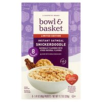 Bowl & Basket Snickerdoodle Instant Oatmeal Limited Edition, 1.41 oz, 8 count