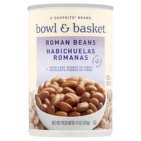 Bowl & Basket Roman Beans, Habichuelas Romanas, 15 oz, 15 Ounce