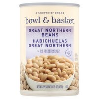 Bowl & Basket Great Northern Beans, Habichuelas Great Northern, 15 oz