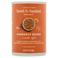 Bowl & Basket Specialty Masala Style Garbanzo Beans, 15.5 oz, 15 Ounce