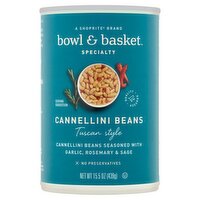 Bowl & Basket Specialty Tuscan Style Cannellini Beans, 15.5 oz, 15.5 Ounce