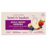 Bowl & Basket Apple Berry Banana Fruit Purée Pouches, 3.2 oz, 12 count