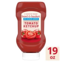 Bowl & Basket No Sugar Added Tomato Ketchup, 19 oz, 19 Ounce