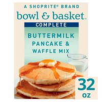 Bowl & Basket Complete Buttermilk Pancake & Waffle Mix, 32 oz, 32 Ounce