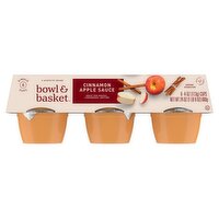 Bowl & Basket Cinnamon Apple Sauce, 4 oz, 6 count, 24 Ounce