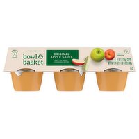 Bowl & Basket Original Apple Sauce, 4 oz, 6 count, 24 Ounce