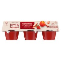 Bowl & Basket Strawberry Apple Sauce, 4 oz, 6 count