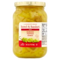 Bowl & Basket Hot Banana Pepper Rings, 16 fl oz, 16 Fluid ounce