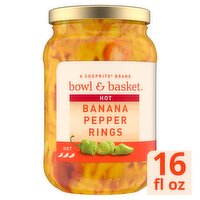 Bowl & Basket Hot Banana Pepper Rings, 16 fl oz