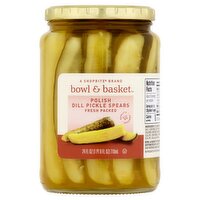 Bowl & Basket Fresh Packed Polish Dill Pickle Spears, 24 fl oz