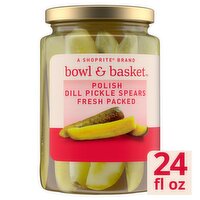 Bowl & Basket Fresh Packed Polish Dill Pickle Spears, 24 fl oz