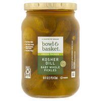 Bowl & Basket Kosher Dill Baby Whole Pickles, 16 fl oz, 16 Ounce