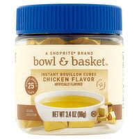 Bowl & Basket Chicken Flavor Instant Bouillon Cubes, 3.4 oz, 3.4 Ounce