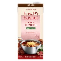 Bowl & Basket Fat Free Beef Broth, 32 oz, 32 Ounce