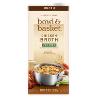 Bowl & Basket Fat Free Chicken Broth, 32 oz, 32 Ounce