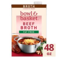 Bowl & Basket Fat Free Beef Broth, 48 oz