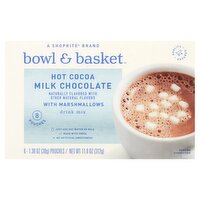 Bowl & Basket Hot Cocoa Milk Chocolate with Marshmallows Drink Mix, 1.38 oz, 8 count, 11 Ounce