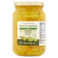 Bowl & Basket Mild Banana Pepper Rings, 16 fl oz