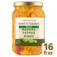 Bowl & Basket Mild Banana Pepper Rings, 16 fl oz, 16 Fluid ounce