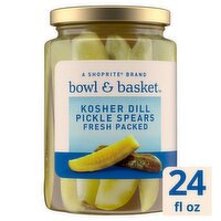 Bowl & Basket Kosher Dill Pickle Spears, 24 fl oz, 24 Fluid ounce