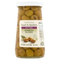 Bowl & Basket Pitted Spanish Olives, 4.23 oz, 4.23 Ounce