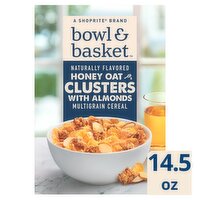 Bowl & Basket Honey Oat Clusters with Almonds Multigrain Cereal, 14.5 oz, 14.5 Ounce