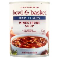 Bowl & Basket Ready-to-Serve Minestrone Soup, 19 oz, 19 Ounce