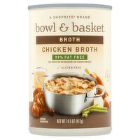 Bowl & Basket 99% Fat Free Chicken Broth, 14.5 oz, 14.5 Ounce