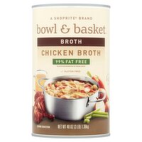 Bowl & Basket Broth 99% Fat Free Chicken Broth, 48 oz