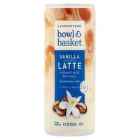 Bowl & Basket Vanilla Flavored Latte Coffee & Milk Beverage, 8 fl oz, 8 Fluid ounce