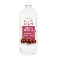 Bowl & Basket Clear Delight Black Cherry Sparkling Flavored Beverage, 33.8 fl oz, 33.8 Fluid ounce