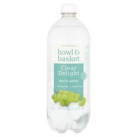 Bowl & Basket White Grape Clear Delight Sparkling Flavored Beverage, 33.8 fl oz, 33.8 Fluid ounce