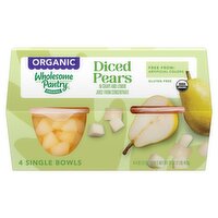 Wholesome Pantry Organic Diced Pears in Grape and Lemon Juice, 4 oz, 4 count
