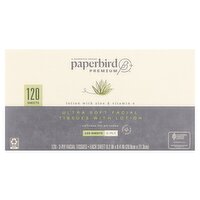 Paperbird Premium Ultra Soft Facial Tissues with Lotion, 120 3-ply tissues per box, 120 Each