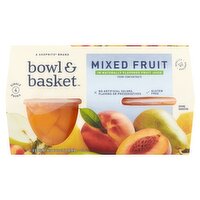 Bowl & Basket Mixed Fruit in Naturally Flavored Fruit Juice, 4 oz, 4 count