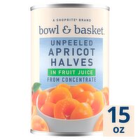 Bowl & Basket Unpeeled Apricot Halves in Fruit Juice, 15 oz