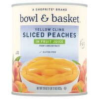 Bowl & Basket Yellow Cling Sliced Peaches in Fruit Juice, 29 oz, 29 Ounce