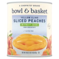 Bowl & Basket Yellow Cling Sliced Peaches in Fruit Juice, 29 oz