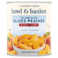 Bowl & Basket Yellow Cling Sliced Peaches in Heavy Syrup, 29 oz, 29 Ounce