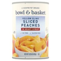 Bowl & Basket Yellow Cling Sliced Peaches in Heavy Syrup, 15.25 oz, 15.25 Ounce