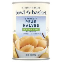 Bowl & Basket Bartlett Pear Halves in Pear Juice, 15 oz