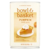 Bowl & Basket 100% Pure Pumpkin, 15 oz