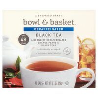 Bowl & Basket Decaffeinated Black Tea Bags, 48 count, 3.1 oz