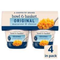 Bowl & Basket Original Macaroni & Cheese, 2.05 oz, 4 count, 8.2 Ounce