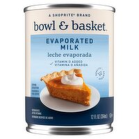 Bowl & Basket Evaporated Milk, Leche Evaporada, 12 fl oz, 12 Fluid ounce