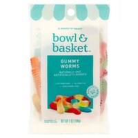 Bowl & Basket Gummy Worms, 7 oz, 7 Ounce