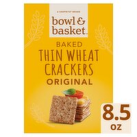 Bowl & Basket Baked Original Thin Wheats Crackers, 8.5 oz, 8.5 Ounce