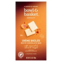 Bowl & Basket Specialty Crème Brûlée White Chocolate Bar, 3.5 oz