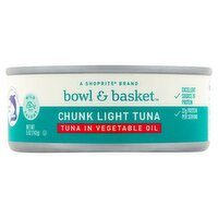 Bowl & Basket Chunk Light Tuna in Vegetable Oil, 5 oz, 5 Ounce