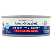 Bowl & Basket Solid White Albacore Tuna in Vegetable Oil, 5 oz, 5 Ounce